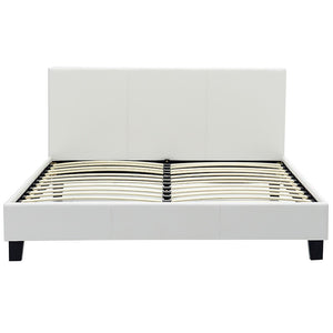 Κρεβάτι Nevil  150x200 PU χρώμα λευκό ματ - Pakobazaar