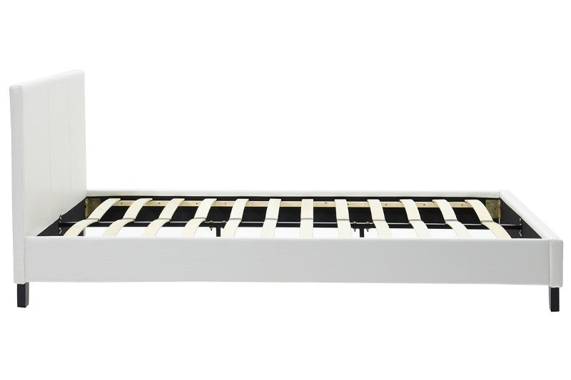 Κρεβάτι Nevil  150x200 PU χρώμα λευκό ματ - Pakobazaar