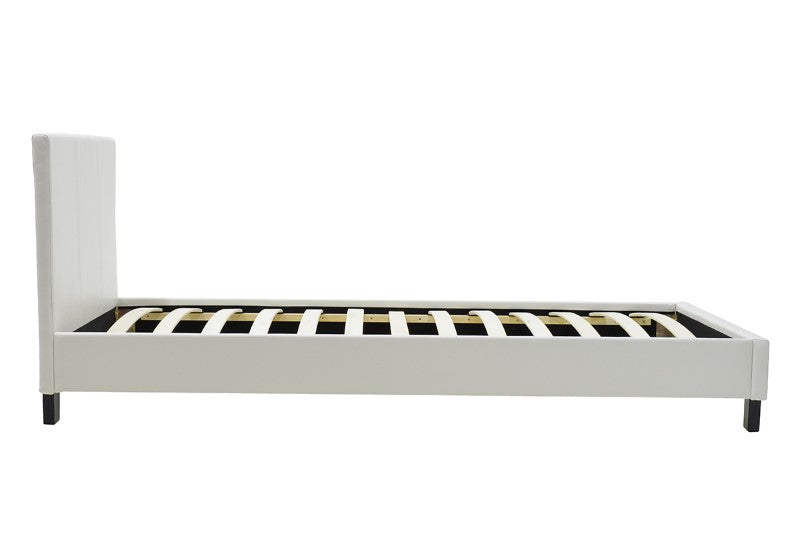 Κρεβάτι Nevil  100x200 PU χρώμα λευκό ματ - Pakobazaar