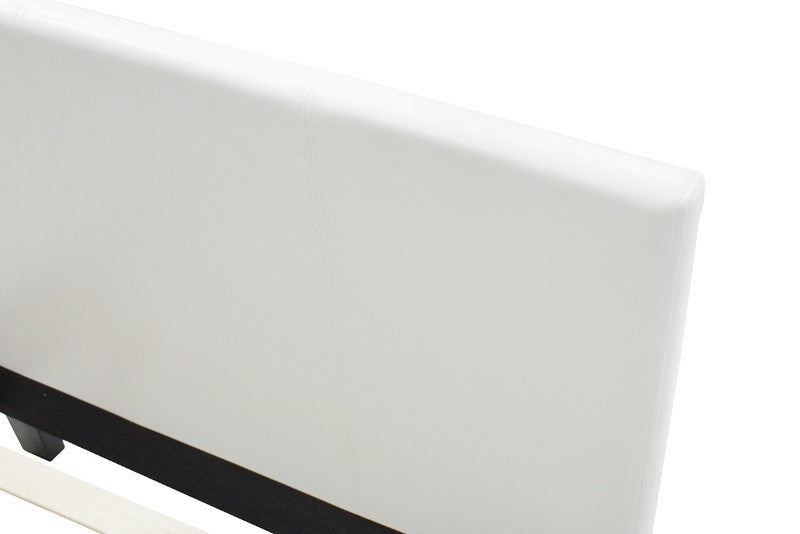 Κρεβάτι Nevil  100x200 PU χρώμα λευκό ματ