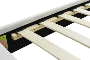 Κρεβάτι Nevil  100x200 PU χρώμα λευκό ματ - Pakobazaar