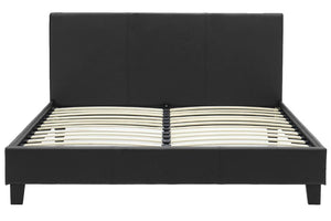 Κρεβάτι Nevil  150x200 PU χρώμα μαύρο ματ - Pakobazaar