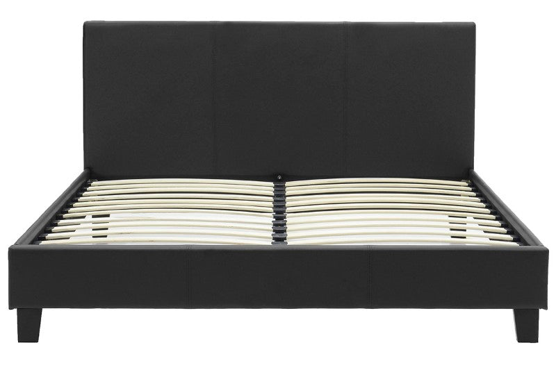 Κρεβάτι Nevil  150x200 PU χρώμα μαύρο ματ - Pakobazaar