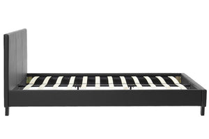 Κρεβάτι Nevil  150x200 PU χρώμα μαύρο ματ - Pakobazaar
