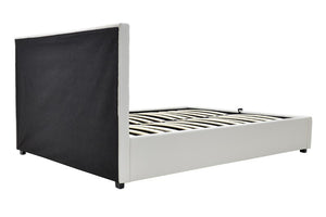 Κρεβάτι Roi  160x200 PU λευκό ματ + αποθηκευτικό χώρο - Pakobazaar