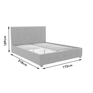 Κρεβάτι Roi  160x200 PU λευκό ματ + αποθηκευτικό χώρο - Pakobazaar