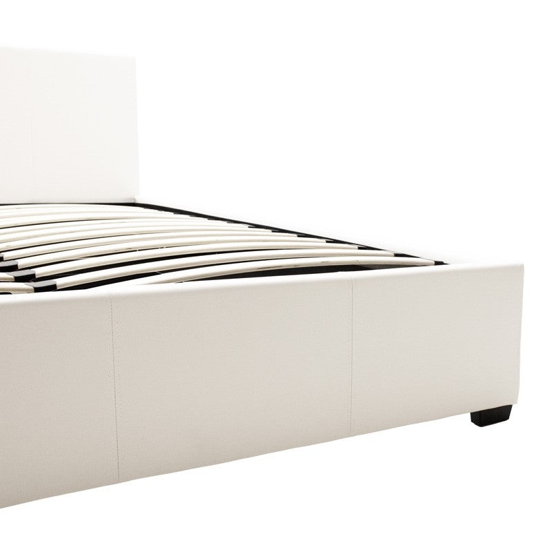 Κρεβάτι Norse  pu λευκό με αποθηκευτικό χώρο 160x200εκ - Pakobazaar