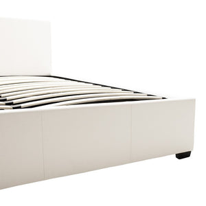 Κρεβάτι Norse  pu λευκό με αποθηκευτικό χώρο 160x200εκ - Pakobazaar