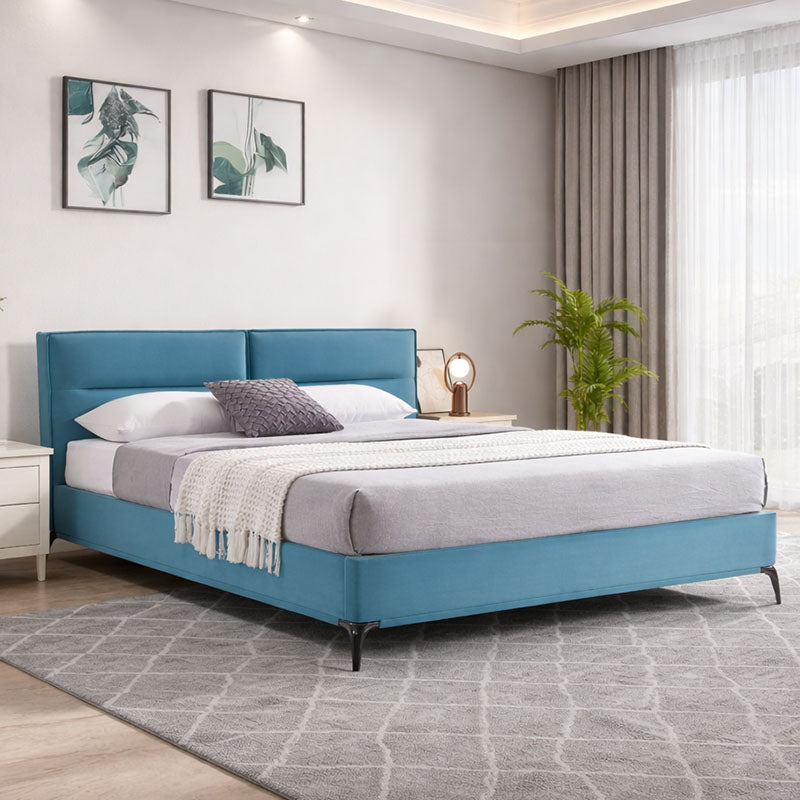 Κρεβάτι Ikina  βελούδο σε πετρόλ απόχρωση 160x200εκ - Pakobazaar