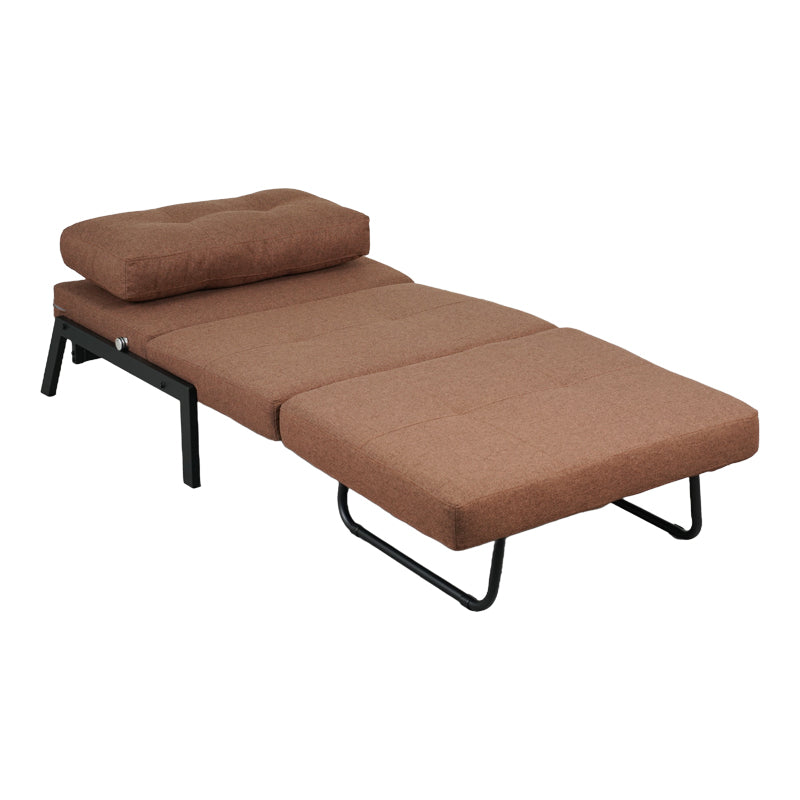 Πολυθρόνα-κρεβάτι Fancy  ύφασμα σε απόχρωση καφέ με μαύρο πόδι 95x98x70εκ - Pakobazaar
