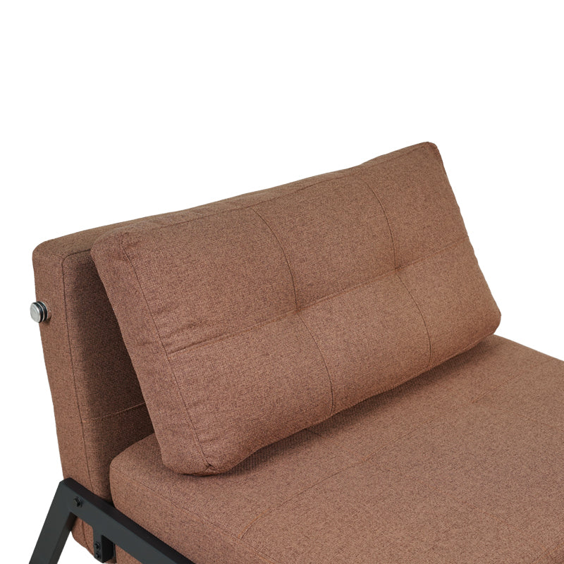 Πολυθρόνα-κρεβάτι Fancy  ύφασμα σε απόχρωση καφέ με μαύρο πόδι 95x98x70εκ - Pakobazaar