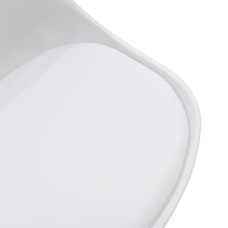 Καρέκλα Gaston  PP-PU λευκό-φυσικό πόδι 43x51x75εκ - Pakobazaar