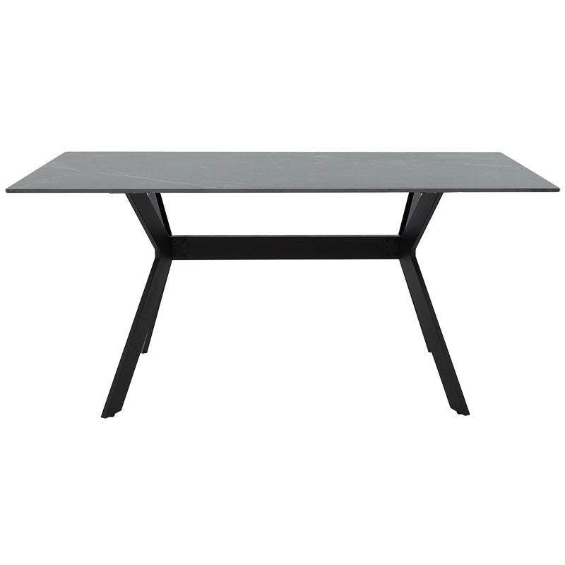 Τραπέζι Olivet  sintered stone μαύρο μαρμάρου-μαύρο 180x90x75εκ - Image 3