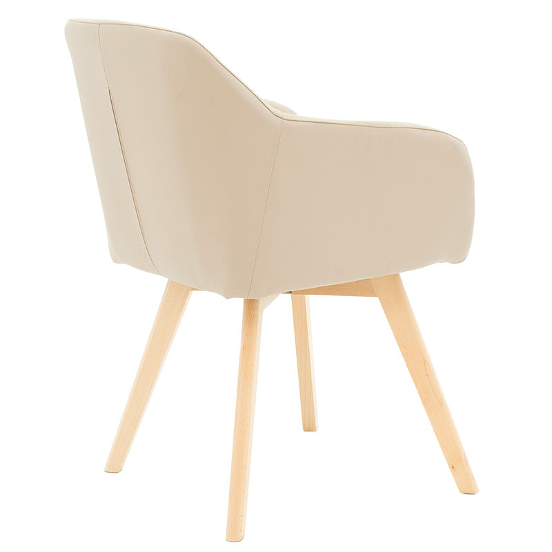 Πολυθρόνα Safira  PU ύφασμα μπεζ-φυσικό 57x58x84εκ - Pakobazaar