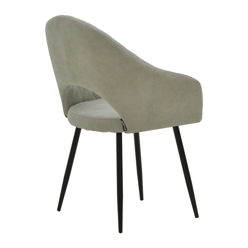 Πολυθρόνα Macie  ύφασμα antique γκρι-μαύρο 58x50x85εκ - Pakobazaar