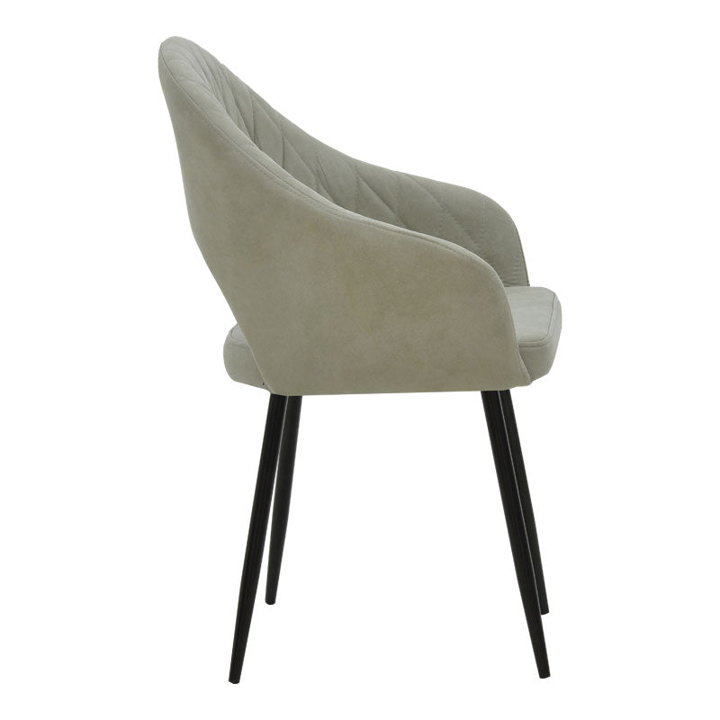 Πολυθρόνα Macie  ύφασμα antique γκρι-μαύρο 58x50x85εκ - Pakobazaar