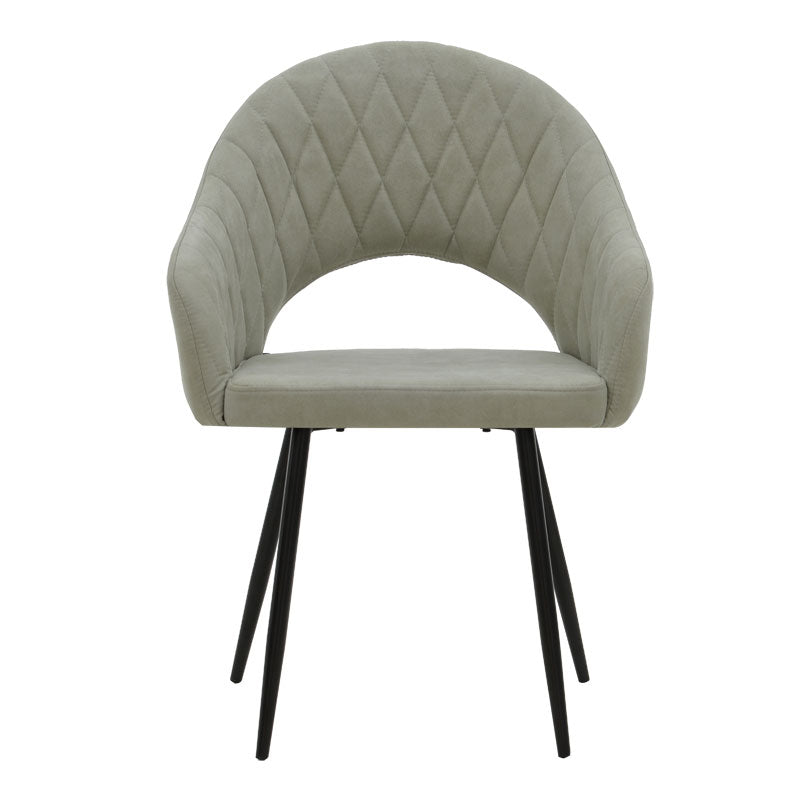 Πολυθρόνα Macie  ύφασμα antique γκρι-μαύρο 58x50x85εκ - Pakobazaar