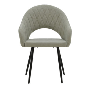 Πολυθρόνα Macie  ύφασμα antique γκρι-μαύρο 58x50x85εκ - Pakobazaar