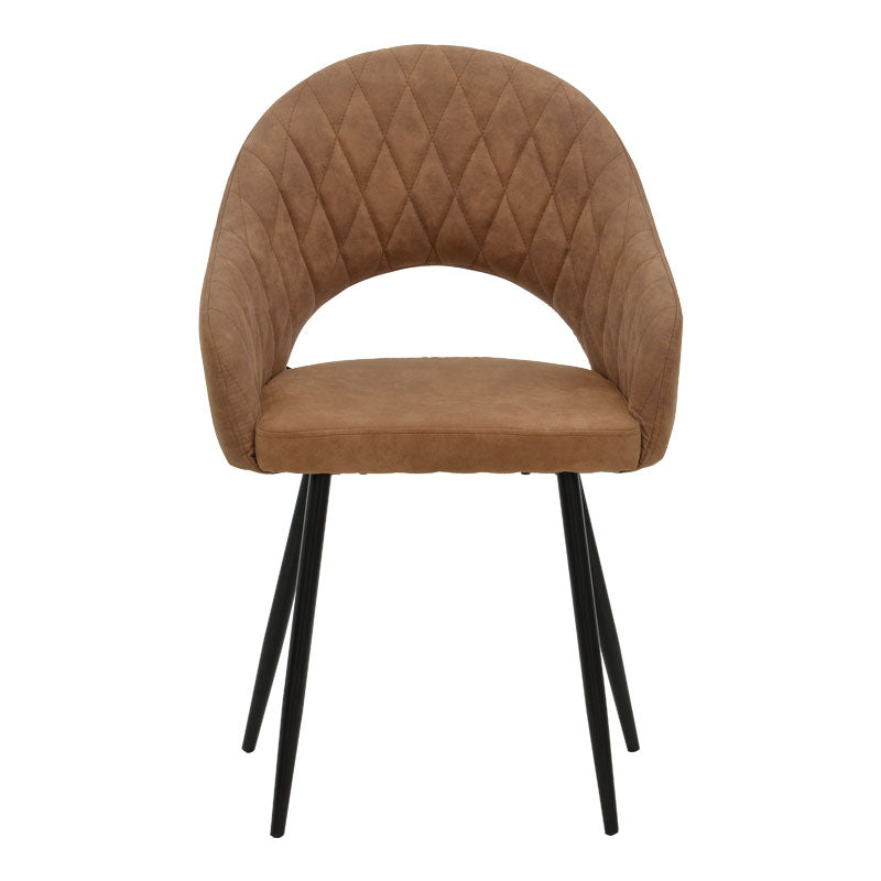 Πολυθρόνα Macie  ύφασμα καφέ antique-μαύρο 58x50x85εκ - Pakobazaar