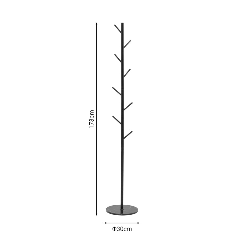 Καλόγερος Fori  μαύρο μέταλλο 30x30x173εκ - Pakobazaar