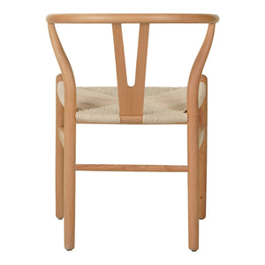 Καρέκλα Wishbone  rubberwood-σχοινί σε φυσική απόχρωση 53.5x57x74εκ - Pakobazaar