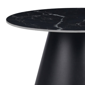 Βοηθητικά τραπέζια Fabrin Inart μαύρο μαρμάρου sintered stone-μαύρο μέταλλο - Image 4