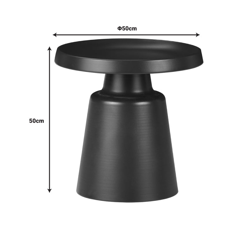 Τραπέζια σαλονιού Ginoze Inart σετ 2τεμ μέταλλο σε μαύρη απόχρωση - Pakobazaar