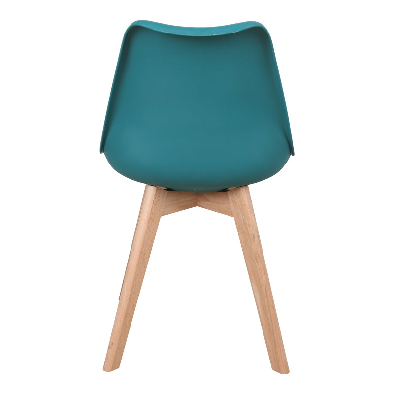 Καρέκλα Gaston  PP-PU μπλε απόχρωση- φυσικό πόδι 43x51x75εκ - Pakobazaar