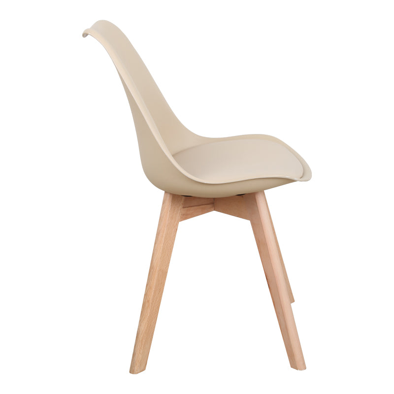 Καρέκλα Gaston  PP-PU taupe απόχρωση- φυσικό πόδι 43x51x75εκ - Image 4