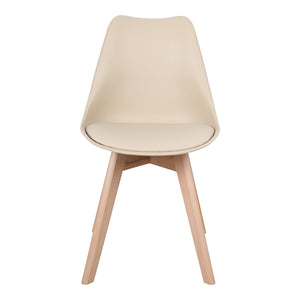 Καρέκλα Gaston  PP-PU taupe απόχρωση- φυσικό πόδι 43x51x75εκ - Image 5