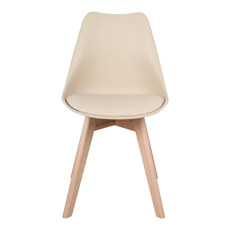 Καρέκλα Gaston  PP-PU taupe απόχρωση- φυσικό πόδι 43x51x75εκ - Image 5