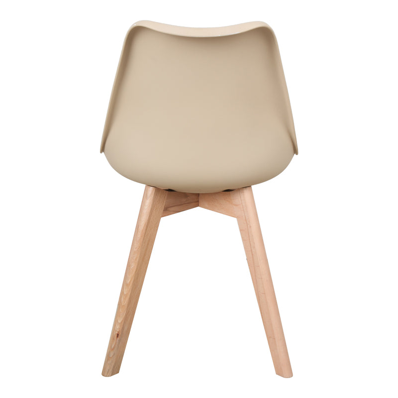 Καρέκλα Gaston  PP-PU taupe απόχρωση- φυσικό πόδι 43x51x75εκ - Image 6