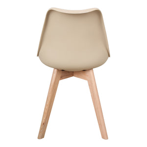 Καρέκλα Gaston  PP-PU taupe απόχρωση- φυσικό πόδι 43x51x75εκ - Image 6