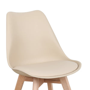 Καρέκλα Gaston  PP-PU taupe απόχρωση- φυσικό πόδι 43x51x75εκ - Image 7