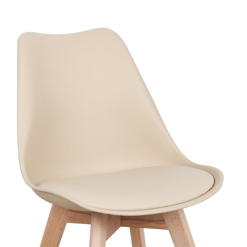 Καρέκλα Gaston  PP-PU taupe απόχρωση- φυσικό πόδι 43x51x75εκ - Image 7