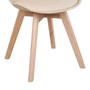 Καρέκλα Gaston  PP-PU taupe απόχρωση- φυσικό πόδι 43x51x75εκ - Image 8