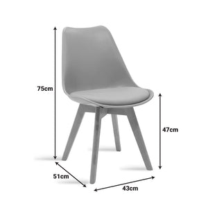 Καρέκλα Gaston  PP-PU taupe απόχρωση- φυσικό πόδι 43x51x75εκ - Image 9