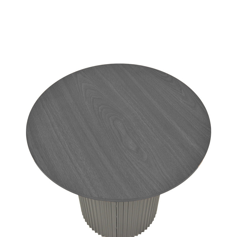 Βοηθητικό τραπέζι Dovel  mdf-μέταλλο σε μαύρη απόχρωση Φ50x50εκ - Pakobazaar