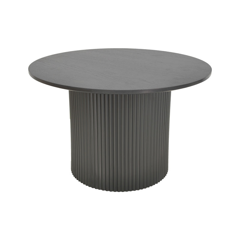 Τραπέζι σαλονιού Dovel  mdf-μεταλλο σε μαύρη απόχρωση Φ70x45εκ - Pakobazaar