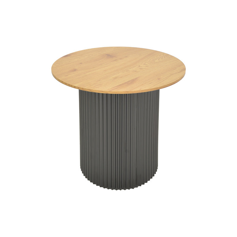 Βοηθητικό τραπέζι Dovel  mdf σε sonoma -μαύρο μέταλλο Φ50x50εκ - Pakobazaar