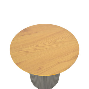 Βοηθητικό τραπέζι Dovel  mdf σε sonoma -μαύρο μέταλλο Φ50x50εκ - Pakobazaar