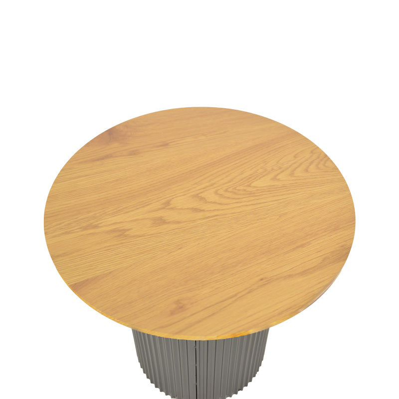 Βοηθητικό τραπέζι Dovel  mdf σε sonoma -μαύρο μέταλλο Φ50x50εκ - Pakobazaar