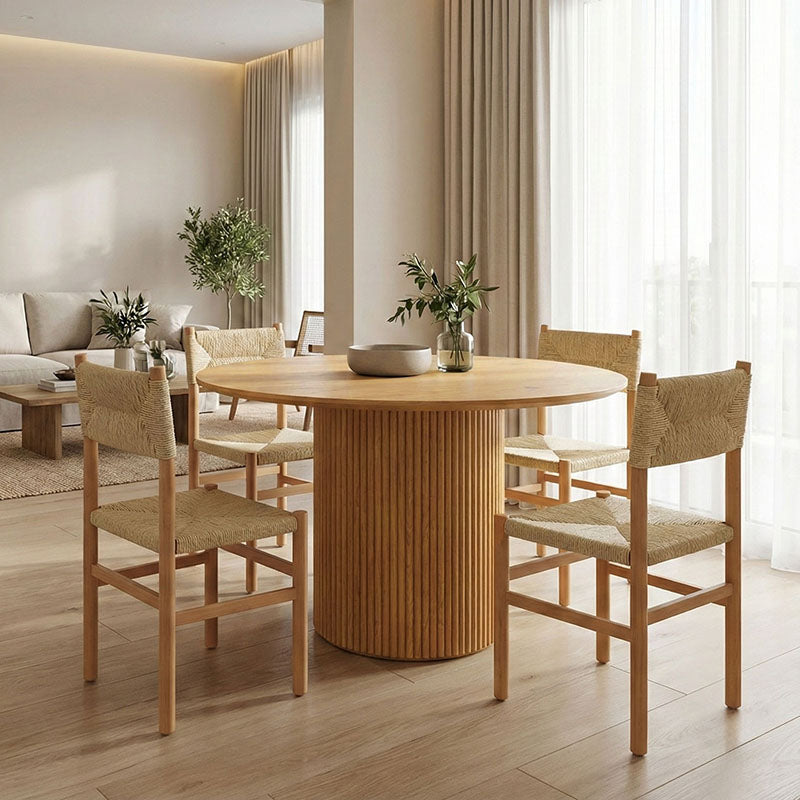 Τραπέζι Karulo  mdf σε sonoma απόχρωση Φ120x76εκ - Pakobazaar