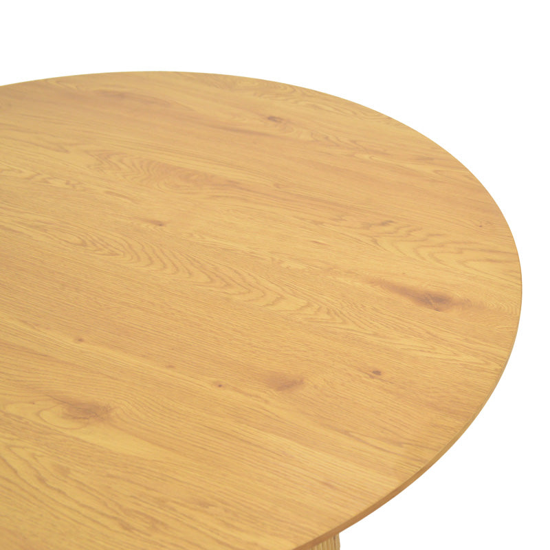 Τραπέζι Karulo  mdf σε sonoma απόχρωση Φ120x76εκ - Pakobazaar