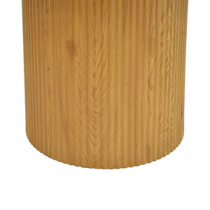 Τραπέζι Karulo  mdf σε sonoma απόχρωση Φ120x76εκ - Pakobazaar
