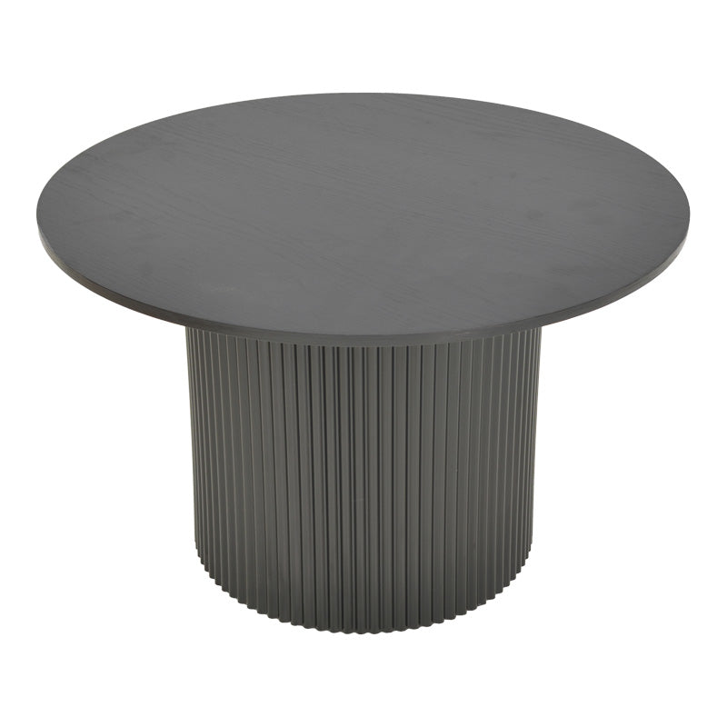 Τραπέζι Karulo  mdf σε μαύρη απόχρωση Φ120x76εκ - Pakobazaar