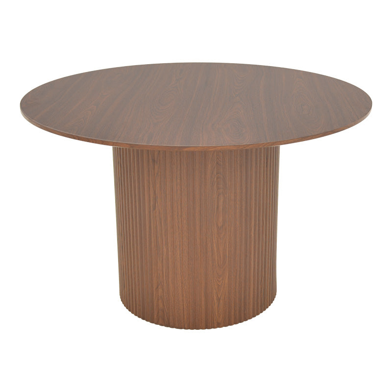Τραπέζι Karulo  mdf σε καρυδί απόχρωση Φ120x76εκ - Pakobazaar