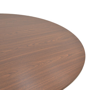 Τραπέζι Karulo  mdf σε καρυδί απόχρωση Φ120x76εκ - Pakobazaar