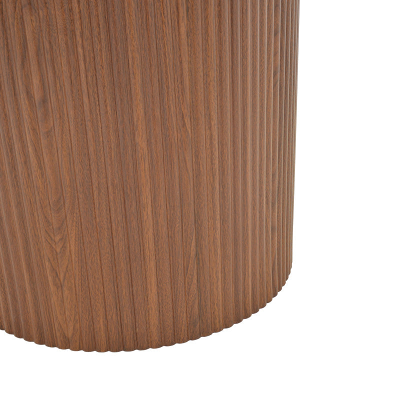 Τραπέζι Karulo  mdf σε καρυδί απόχρωση Φ120x76εκ - Pakobazaar