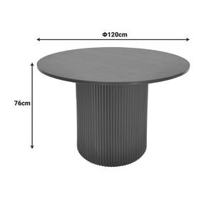Τραπέζι Karulo  mdf σε καρυδί απόχρωση Φ120x76εκ - Pakobazaar
